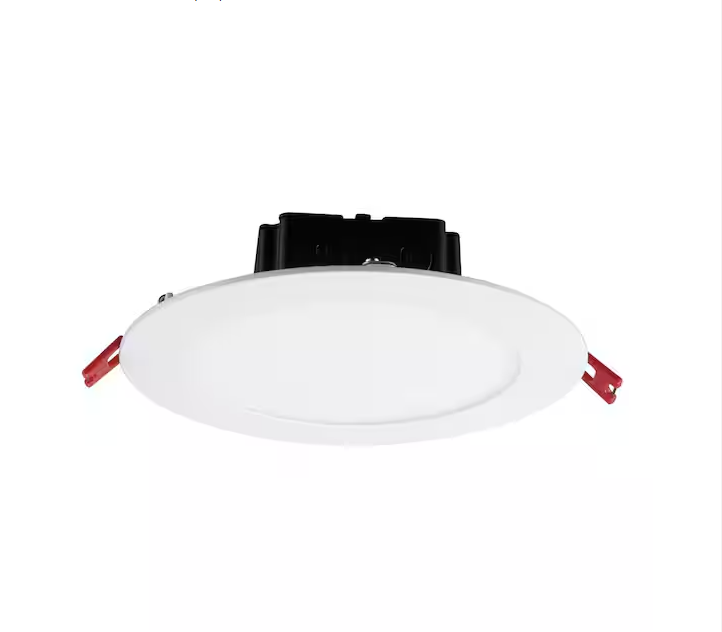 CE Box on Top Integrated LED 6 in Round Canless Recessed Light for Kitchen Bathroom Livingroom, White Soft White 6-Pack