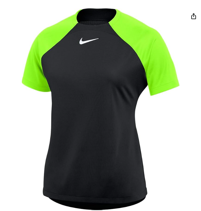 Womens Dri-Fit Academy Pro Short Sleeve Top Black/Volt Small