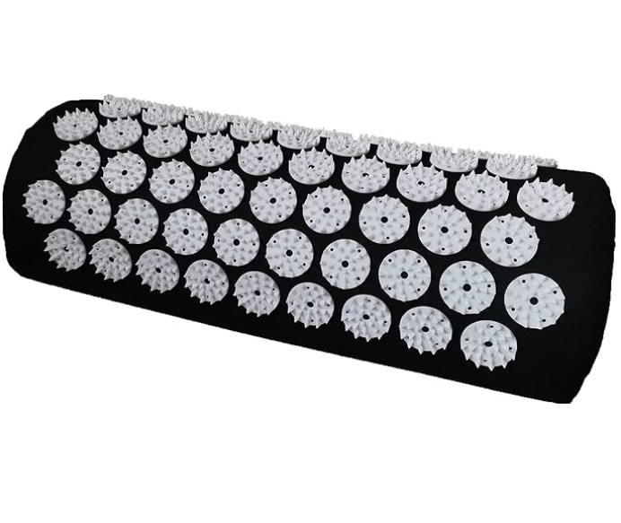 Acupressure Massage Pillow Acupuncture Massager for Neck Back Head Pain Relief, Gray