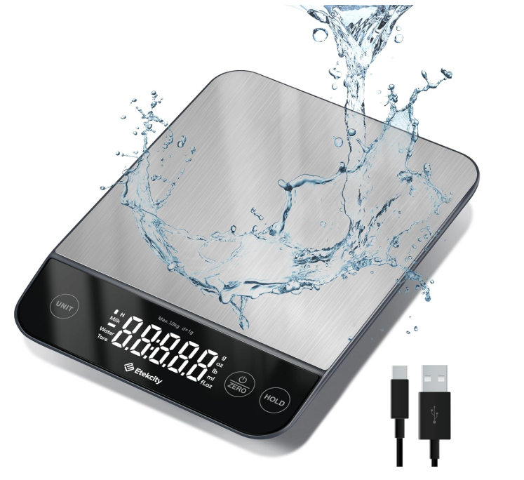 Food Kitchen Scale 22lb, Digital Weight Grams and Oz Stainless Steel