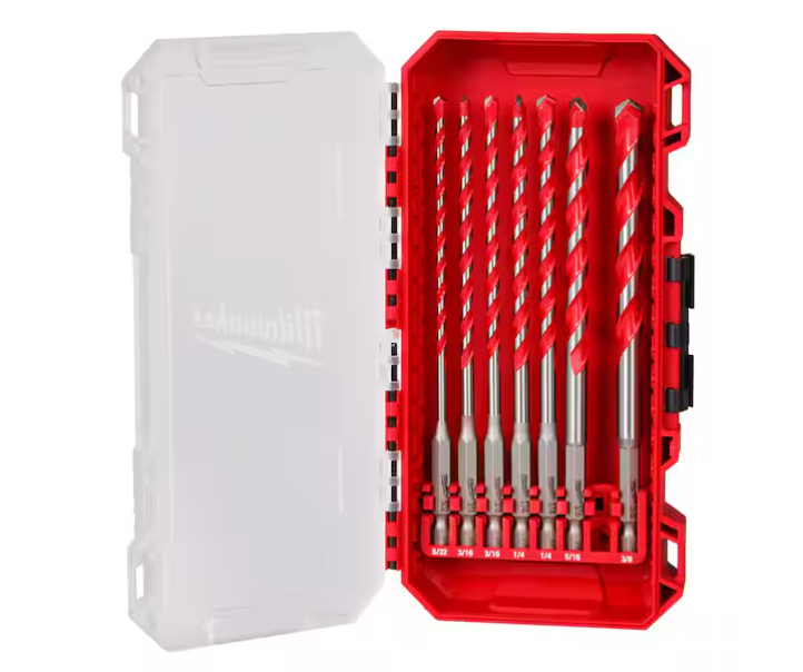 SHOCKWAVE Carbide Hammer Drill Bit Kit (7-Piece)