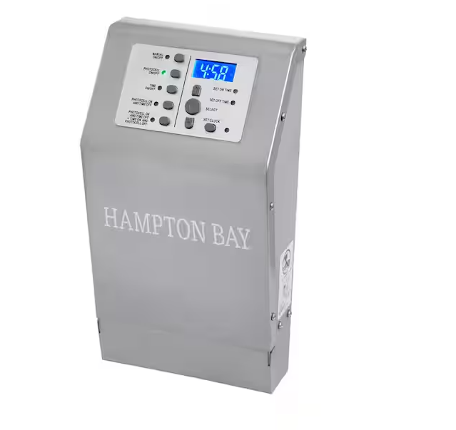 Low Voltage 200-Watt Stainless Steel Landscape Lighting Transformer with Dusk to Dawn Sensor