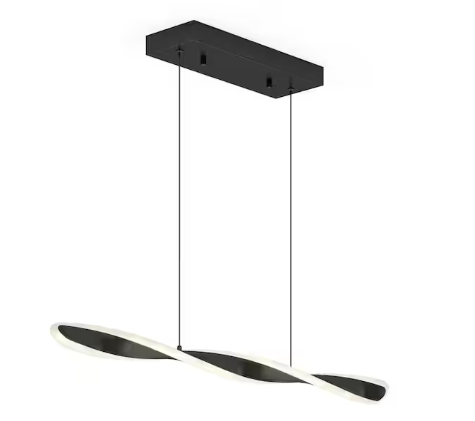 Finley Linear 30-Watt Integrated LED Black Pendant