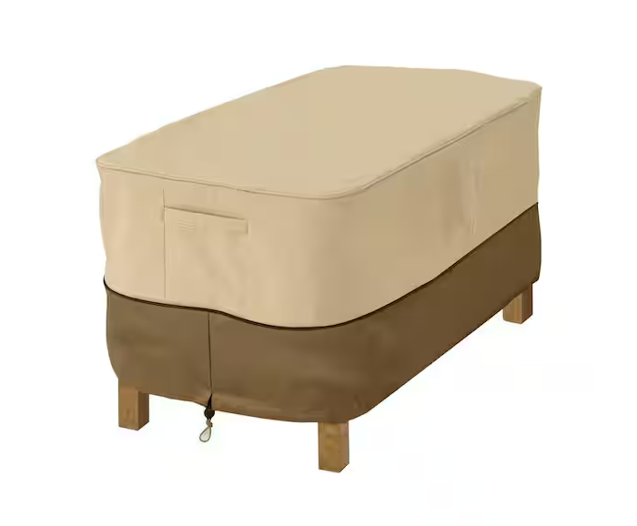 Veranda 38 in. L x 28 in. W x 17 in. H Rectangular Patio Ottoman/Table Cover