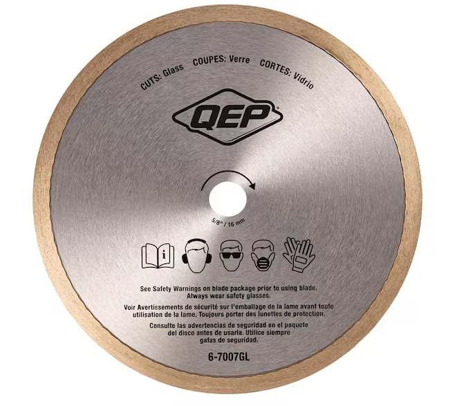 Glass 7 in. Wet Tile Saw Continuous Rim Diamond Blade