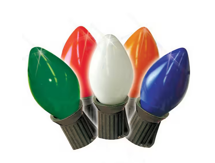 25 ft. 25-Count Multi Christmas C9 Incandescent String Lights