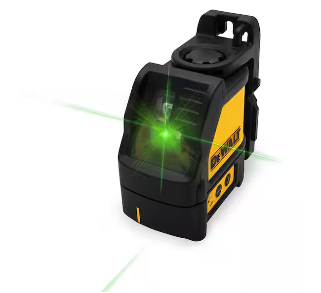 100 ft. Green Self-Leveling Cross Line Laser Level with (3) AA Batteries & Case