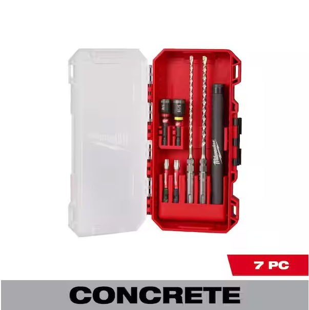1/4 in. x 5/32 in. Carbide Tip SDS-PLUS Concrete Screw Drill and Bit Kit (7-Piece)