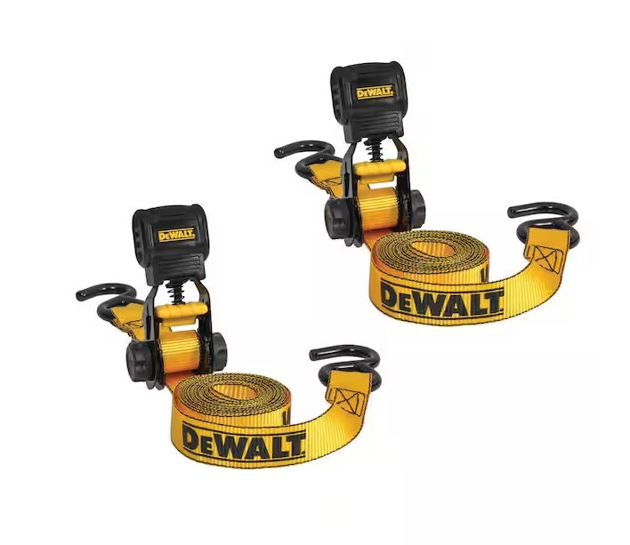 1.0 in. x 12 ft. Ratchet Tie-Down Straps 1500 lbs. Break Strength (2-Pack)