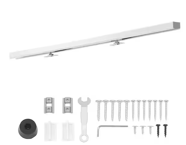 Sliding Pocket Door Track Kit, 44.69", 1-1 3/4" Thick, 24in Single Door