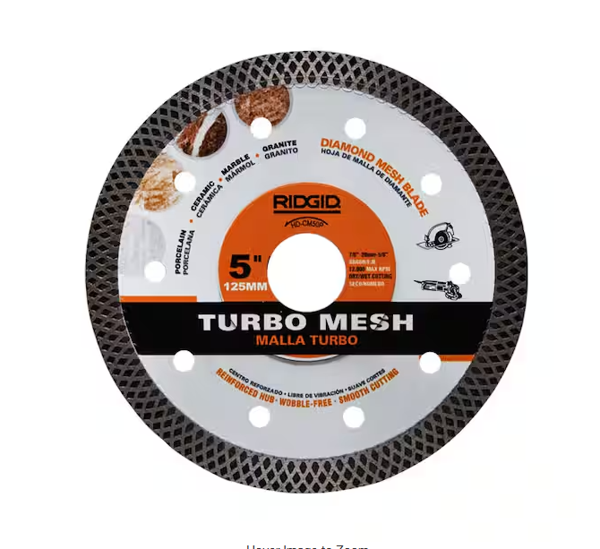 5 in. Turbo Mesh Rim Diamond Blade