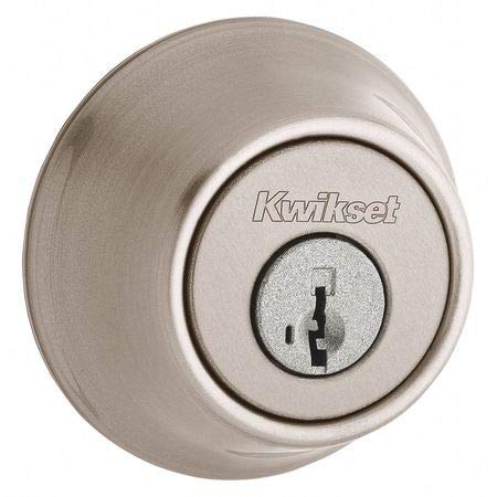 Kwikset 660 Satin Nickel Single Cylinder Deadbolt featuring SmartKey Security and Microban Technology