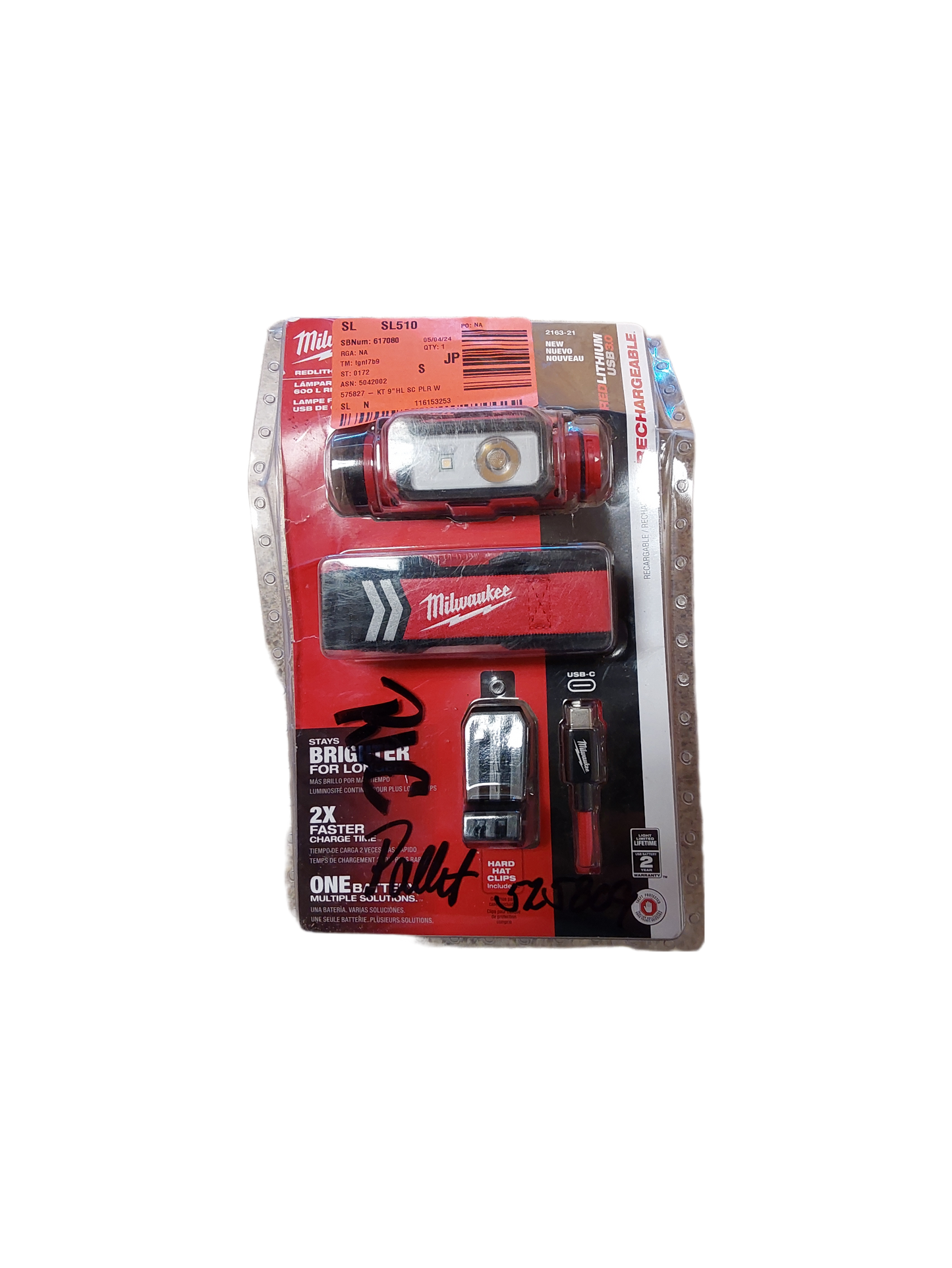 Milwaukee 600 Lumens LED REDLITHIUM Hard Hat Headlamp NO BATTERY