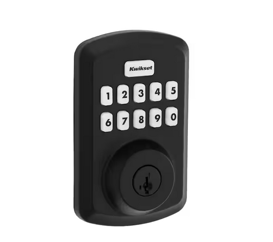 Powerbolt 250 10-Button Keypad Matte Black Transitional Electronic Deadbolt Door Lock