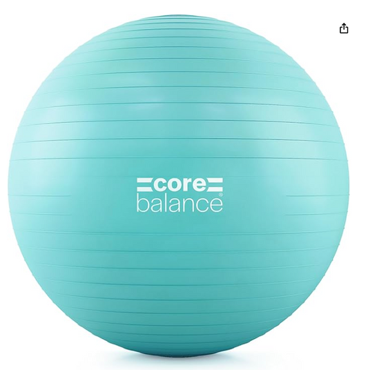 Core Balance Exercise Ball for Workouts, Anti-Burst and Slip Resistant 75cm Teal