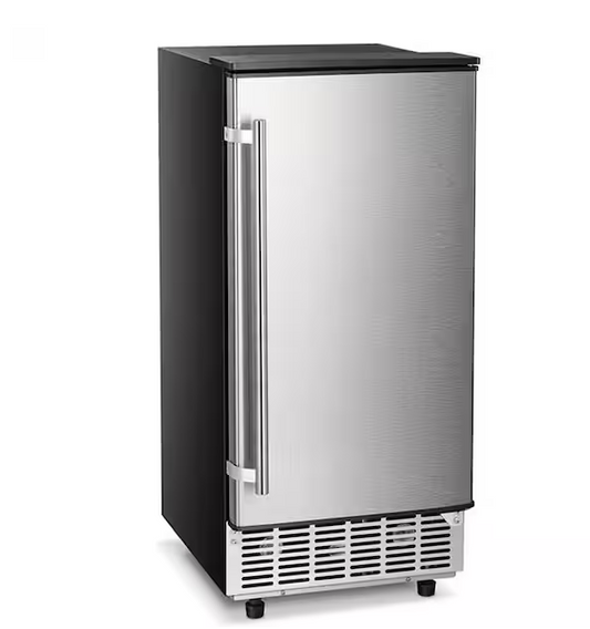 COWSAR 15 in. 80 lbs. Freestanding or Built-in Premium Compact Ice Machine Maker in Stainless Steel