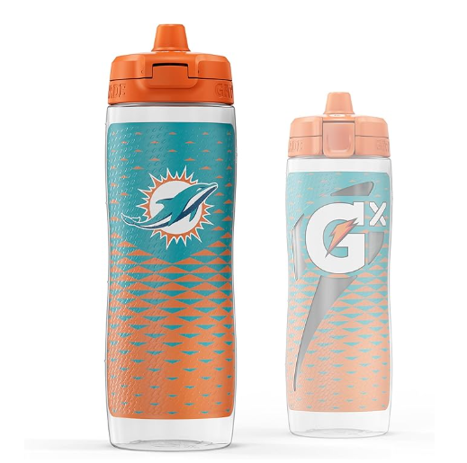 Gatorade Gx NFL Non-Slip Squeeze Bottles, 30 fl oz, Gx Hydration System