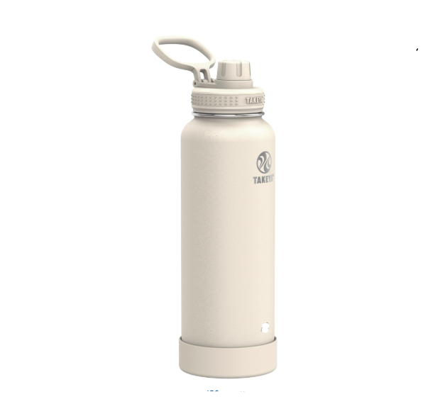 Water Bottle with Spout Lid Double Stainless Steel Insulation 24 oz, Oatmilk