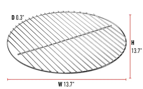 Weber Replacement Cooking Grate for Smokey Joe Silver/Gold & Tuck-N-Carry Charcoal Grill