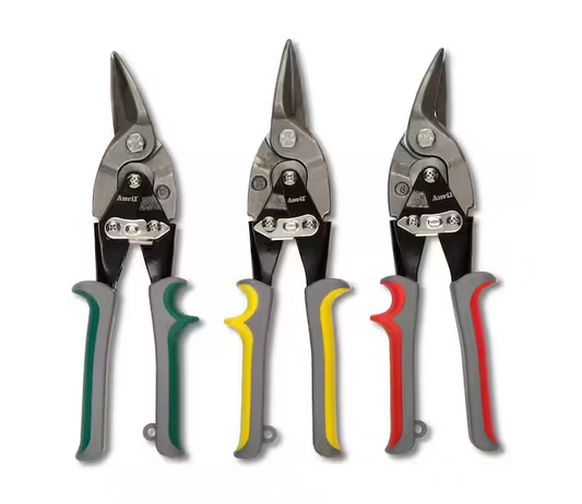 Straight, Left, and Right Cut Aviation Snip Set (3-Piece)