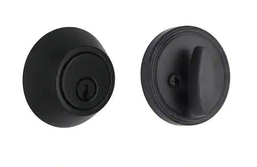 Defiant Matte Black Single Cylinder Deadbolt