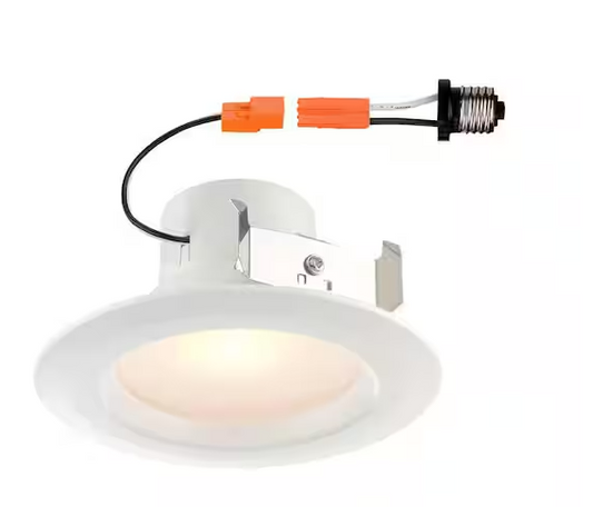 EnviroLite Standard Retrofit 4 in. White Recessed Trim Day LED Ceiling Can Light with 92 CRI, 5000K