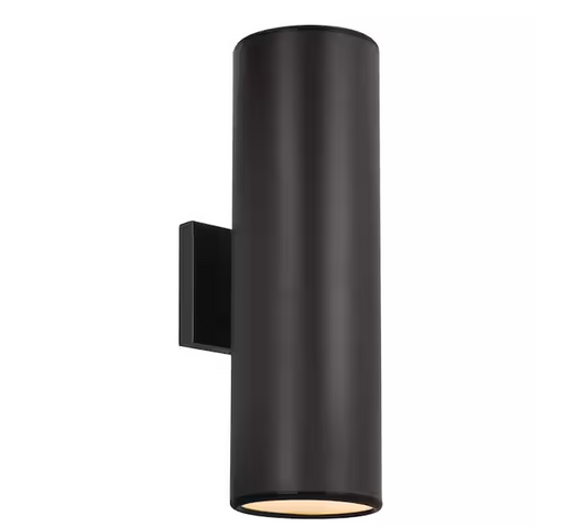 Enzo 60-Watt 1-Light Oil-Rubbed Bronze Modern Outdoor Hardwired Wall Sconce w/Oil Rubbed Bronze Shade