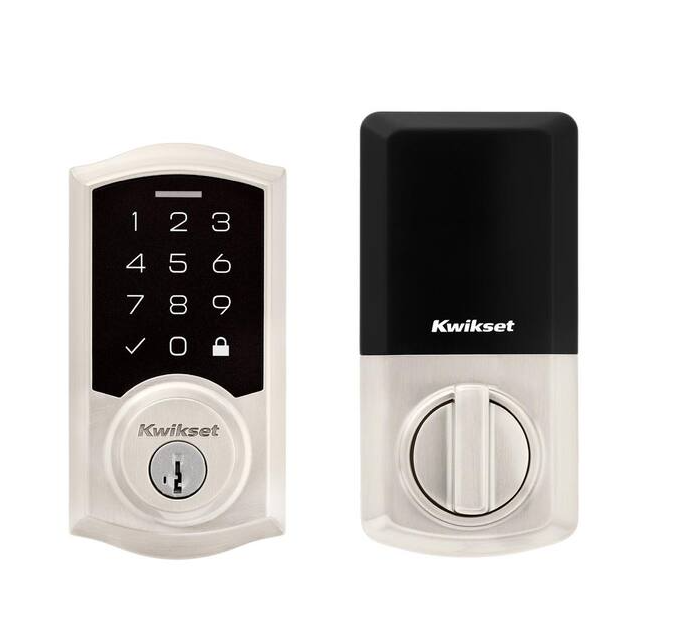 SmartCode 270 Traditional Satin Nickel Touchpad Single Cylinder Electronic Deadbolt Featuring SmartKey Security