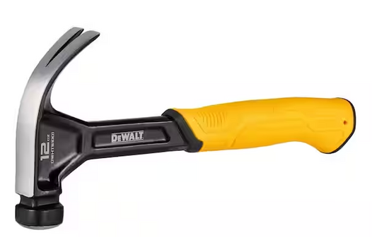 DEWALT 12 oz. Steel Curved Claw Nailing Hammer