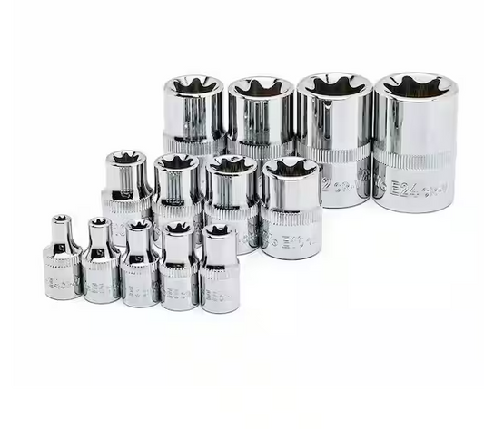 1/4 in.,3/8 in.,1/2 in. E-Torx Socket Set (13-Pieces)