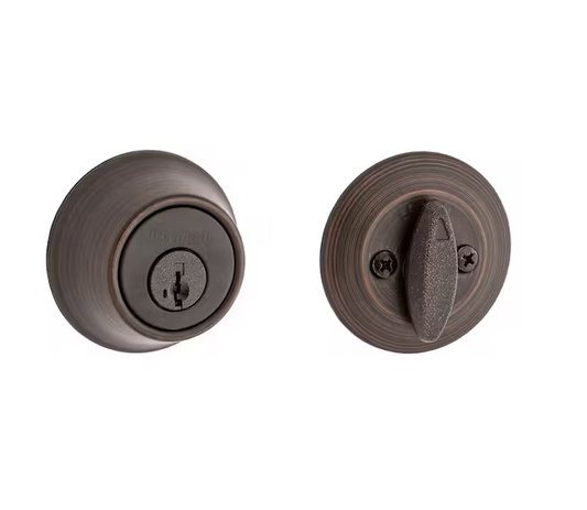 Kwikset 660 Venetian Bronze Single Cylinder Deadbolt featuring SmartKey Security and Microban Technology