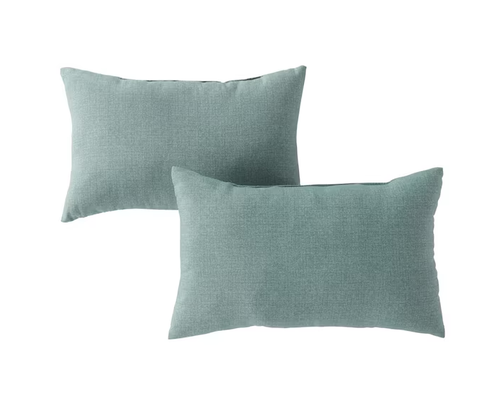Seaglass Lumbar Outdoor Throw Pillow (2-Pack)