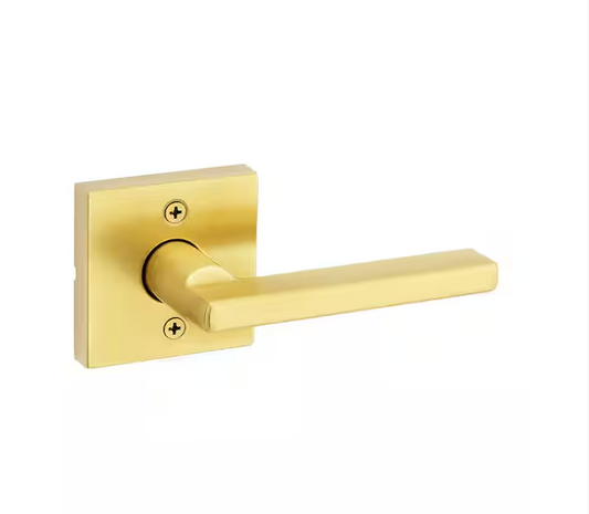 Halifax Square Satin Brass Half-Dummy Door Handle