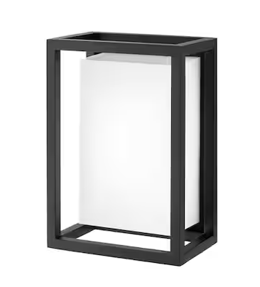 HDC Abbey 9.5 in. 1-Light Sand Black LED Outdoor Wall Mount Lantern