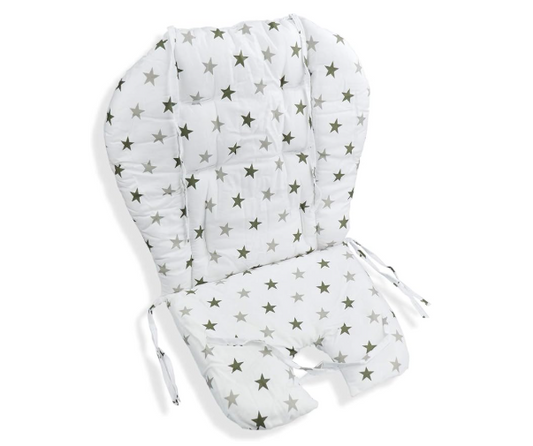 Kocpudu High Chair Pad/Seat Cushion, Army Green Star Pattern