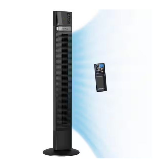 Lasko 48 in. 4 Speeds Xtra Air Tower Fan in Black with Carry Handle, Oscillating, Remote Control, Nighttime Setting, Timer