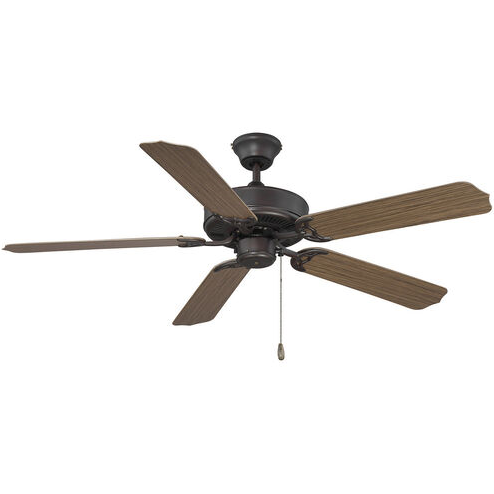 Savoy House Traditional 52 inch Oil Rubbed Bronze with Walnut Blades Outdoor Ceiling Fan
