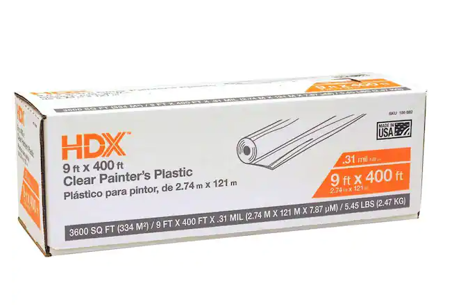 HDX 9 ft. x 400 ft. 0.31 mil High Density Plastic Painters