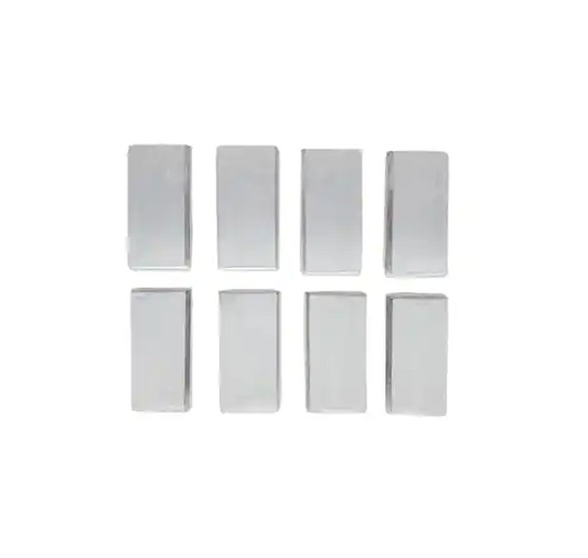 Everbilt 1/2 in. x 1 in. Clear Soft Rubber Like Plastic Self-Adhesive Rectangular Bumpers (8-Pack)