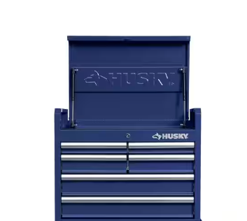 Husky 27 in. W x 18 in. D 6-Drawer Top Tool Chest in Blue