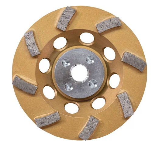 4-1/2 in. Turbo 8 Segment Diamond Cup Wheel, Low-Vibration, Compatible with Angle Grinders with electronic controller