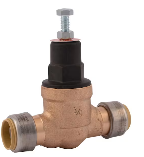 SharkBite 3/4 in. Push-to-Connect Bronze EB-45 Direct Pressure Regulator Valve