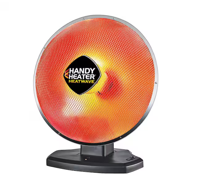 Handy Heater 1500-Watt 18.5 in. Electric Ceramic Parabolic Space Heater with Tip-Over Safety