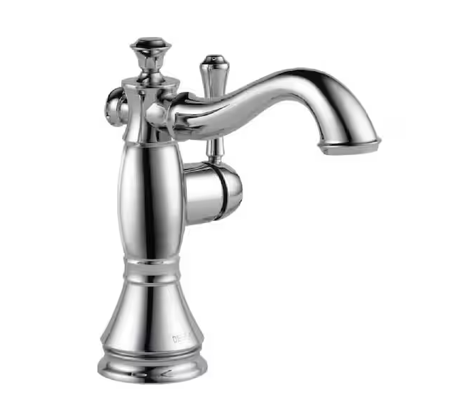 Delta Cassidy Single Hole Single-Handle Bathroom Faucet with Metal Drain Assembly in Chrome