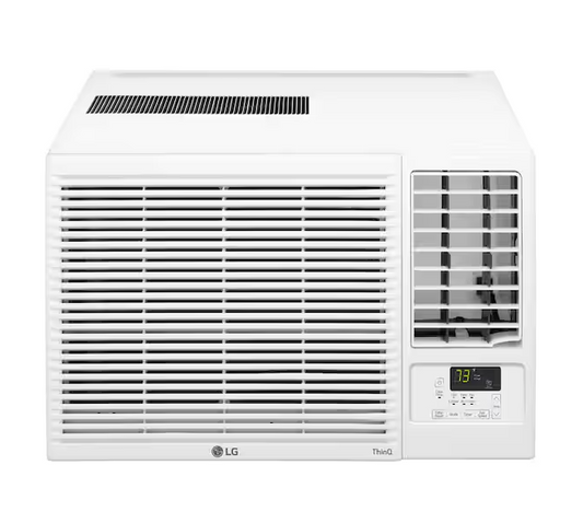 LG 12,200 BTU 230/208V Window Air Conditioner Cools 570 Sq. Ft. with Heater and Wi-Fi Enabled in White