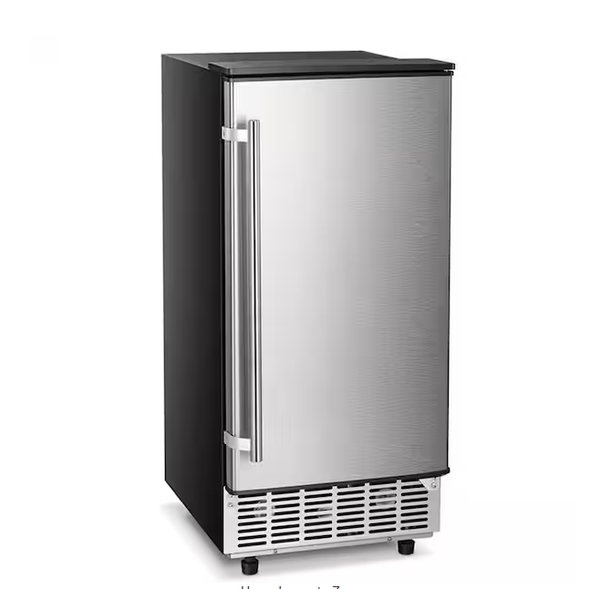 COWSAR 15 in. 80 lbs. Freestanding/Under Counter Ice Maker in Stainless Steel Silver