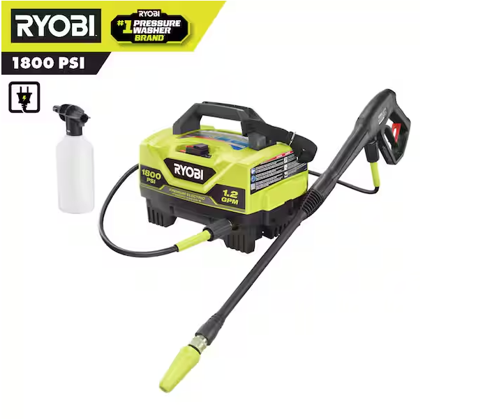 1800 PSI 1.2 GPM Cold Water Corded Electric Pressure Washer