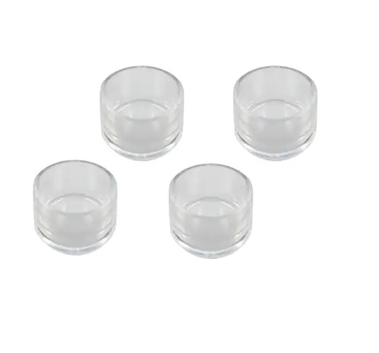 Everbilt 7/8 in. Clear Rubber Like Plastic Leg Caps for Table, Chair, and Furniture Leg Floor Protection (4-Pack)