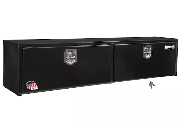 Buyers Products Company 88 Gloss Black Steel Full Size Top Mount Truck Tool Box