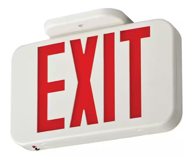 Lithonia Lighting Contractor Select Integrated LED White Exit Sign ...